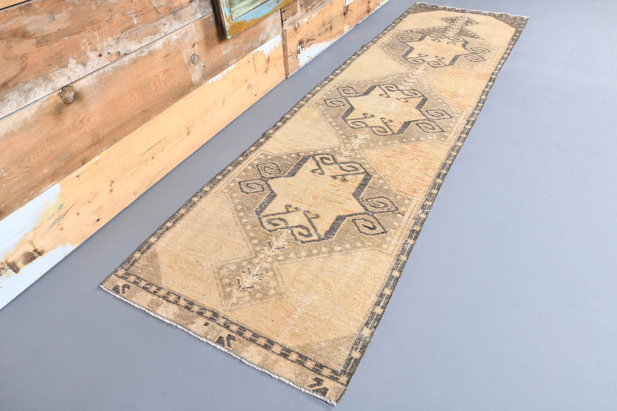 Vintage Orange Oushak Runner Rug