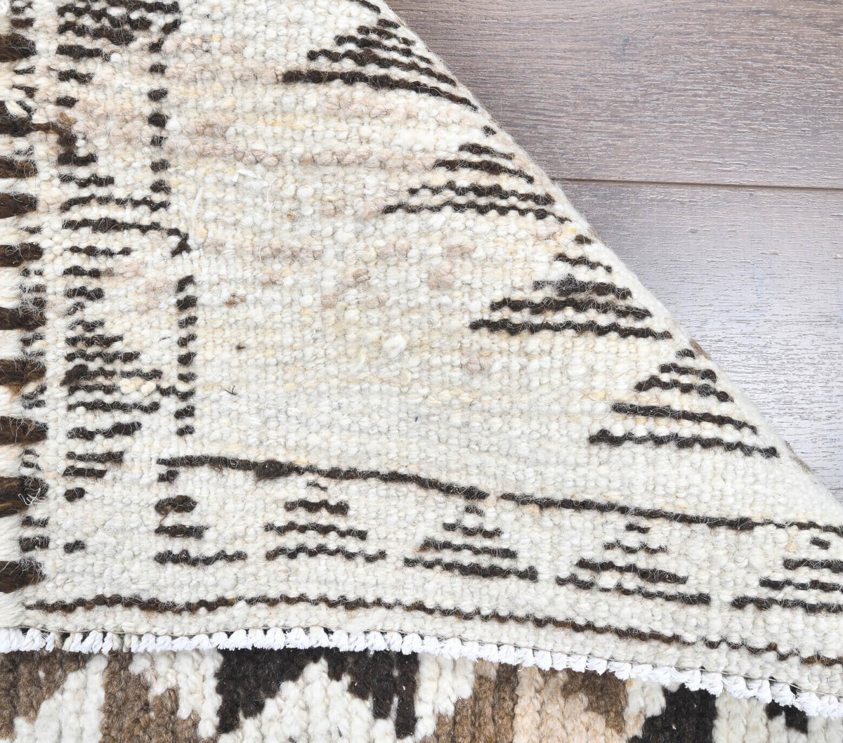 El yapımı vintage yolluk 79x318 cm geometrik desenli yün - mekan görünümü