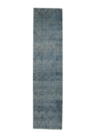 Blue Vintage Anatolian Runner Rug