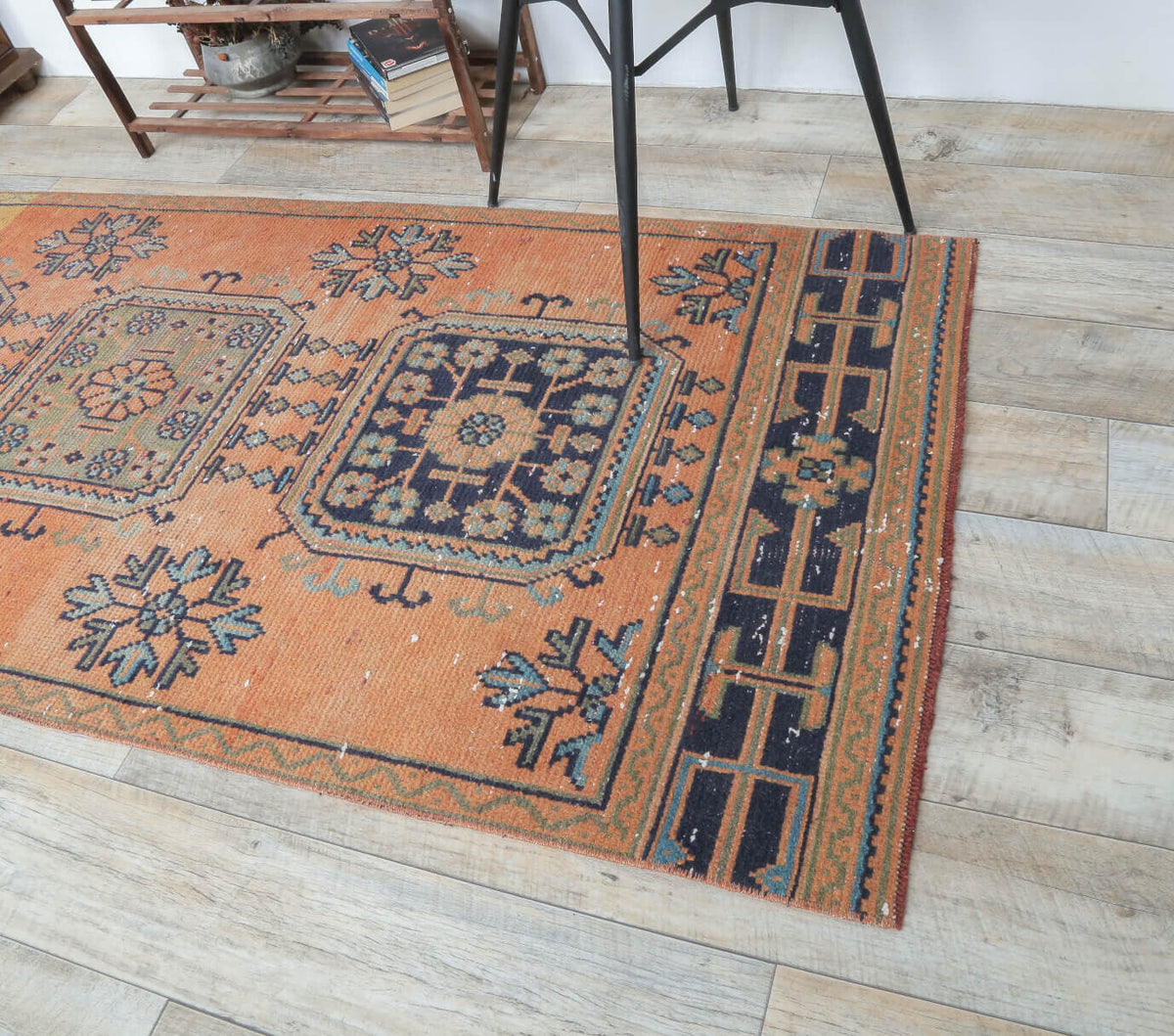 3x10 Vintage Handwoven Orange Runner Rug