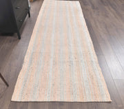 El yapımı vintage yolluk 104x302 cm düz desenli yün - detay görünümü
