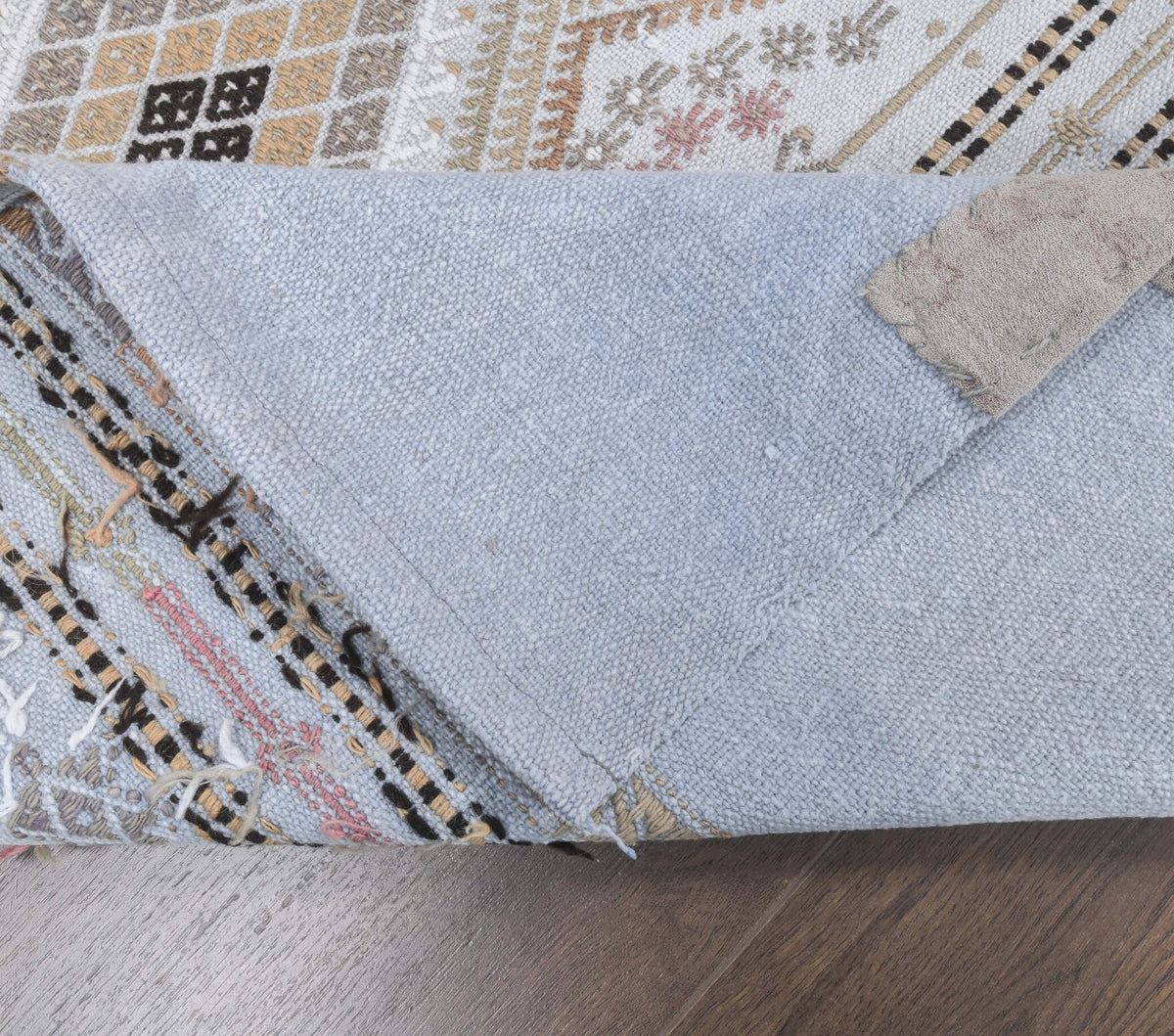 3x10 Vintage Kilim White Runner Rug