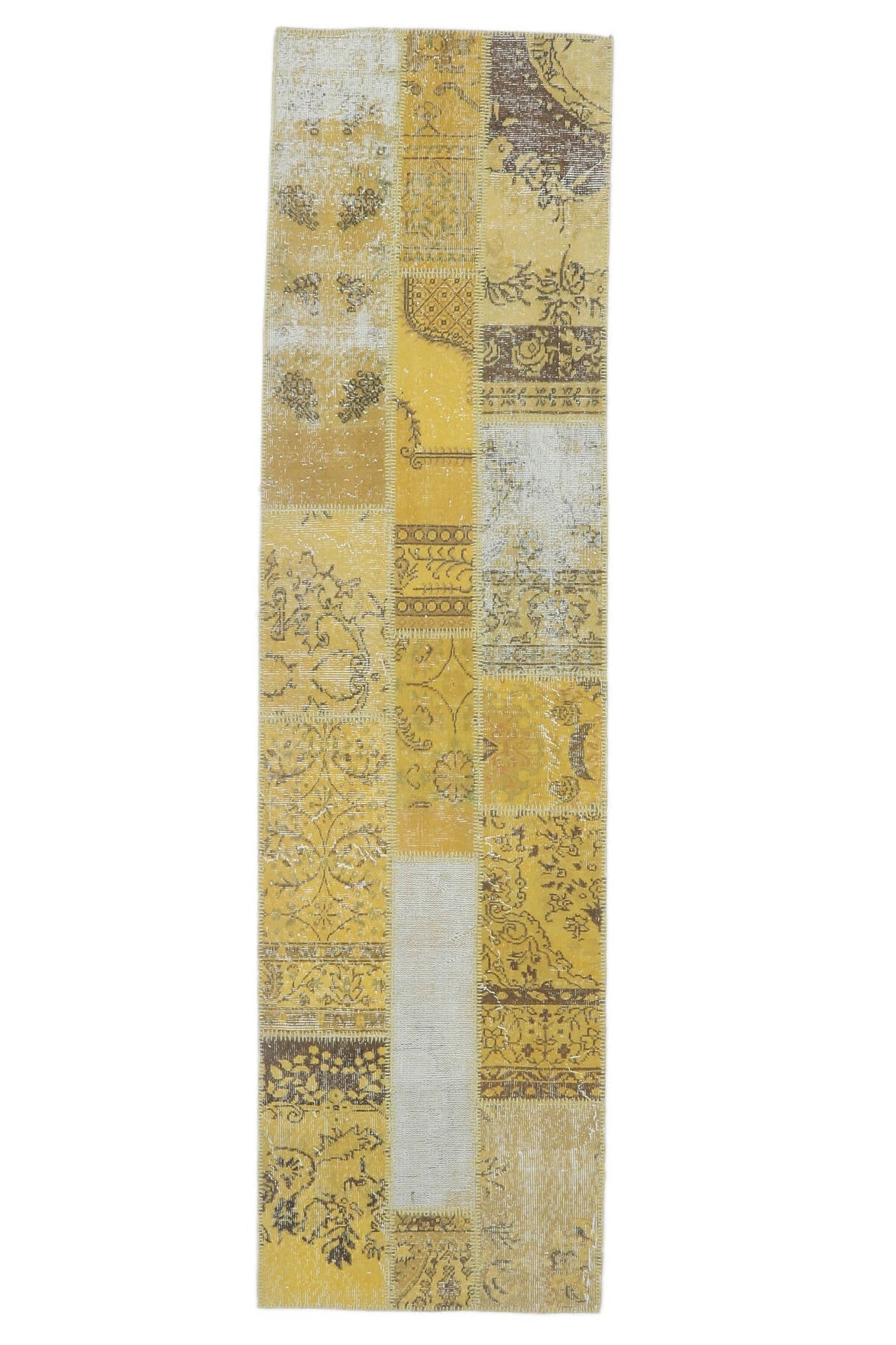 El yapımı vintage yolluk 79x300 cm oryantal desenli yün - açık alan görünümü