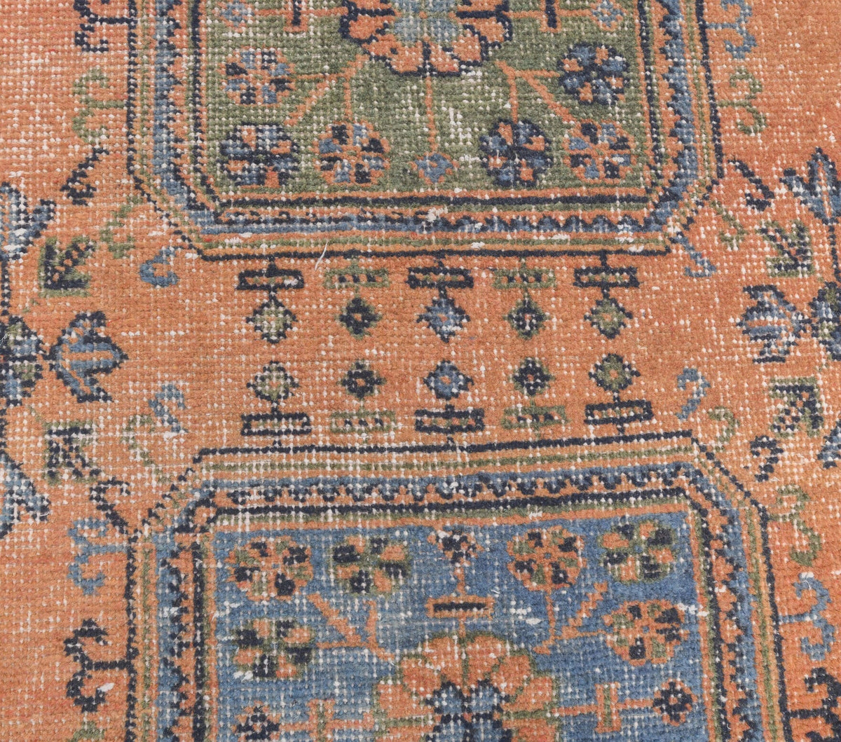 El yapımı vintage yolluk 79x292 cm çiçek desenli desenli yün - mekan görünümü