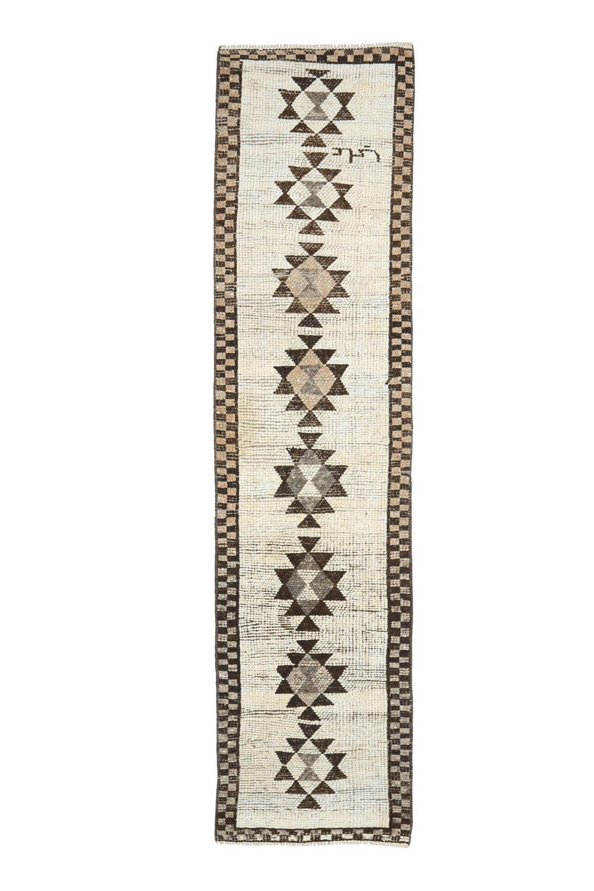 El yapımı vintage yolluk 81x345 cm oryantal desenli yün - açık alan görünümü