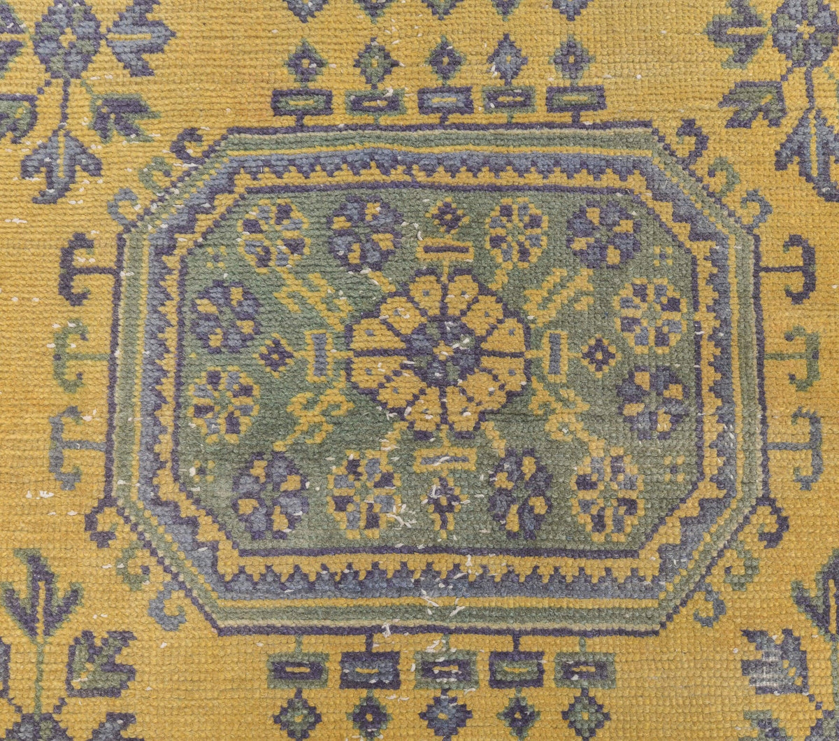 El yapımı vintage yolluk 76x325 cm çiçek desenli desenli yün - mekan görünümü