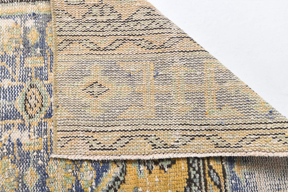 El yapımı vintage yolluk 81x338 cm i̇kat desenli yün - farklı açıdan görünüm