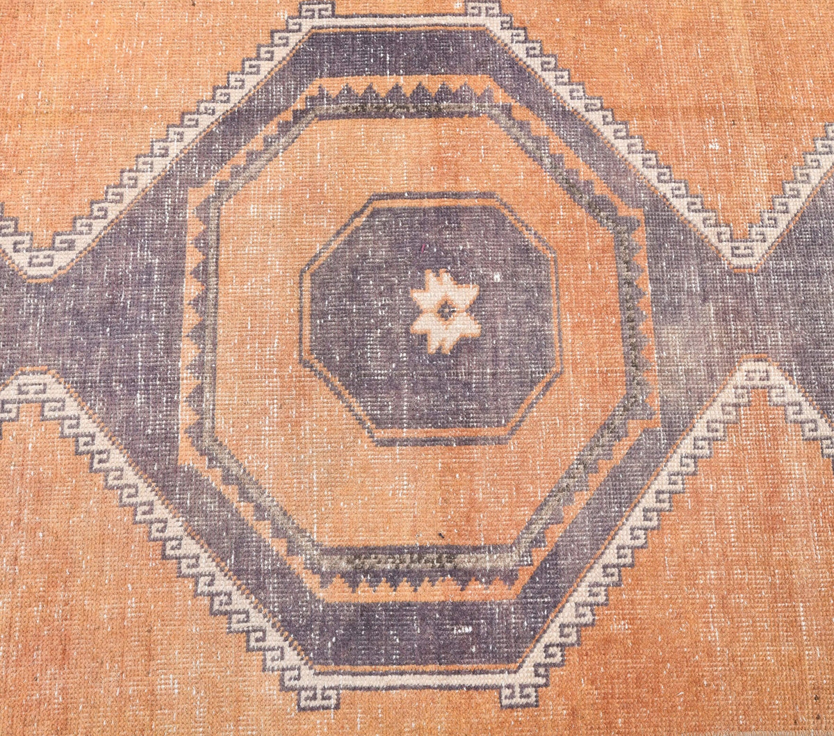 Oushak Vintage Orange Runner Rug