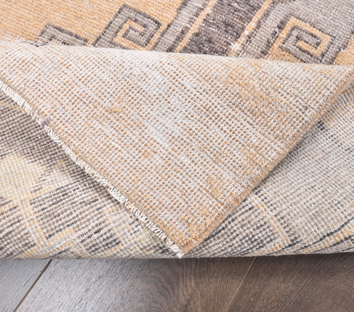El yapımı vintage yolluk 79x340 cm geometrik desenli yün - mekan görünümü