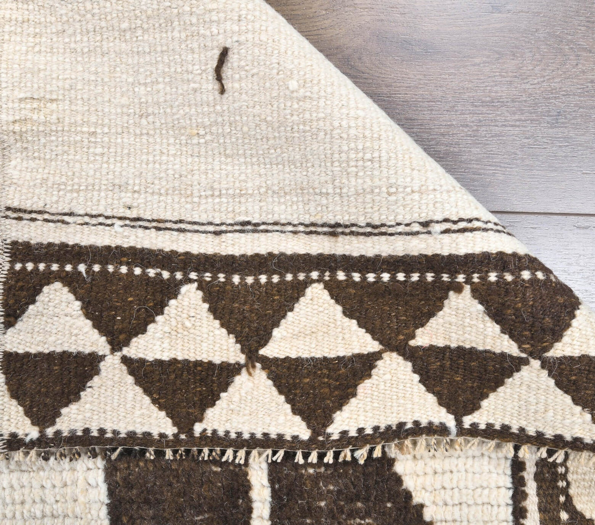 El yapımı vintage yolluk 89x320 cm i̇kat desenli yün - mekan görünümü