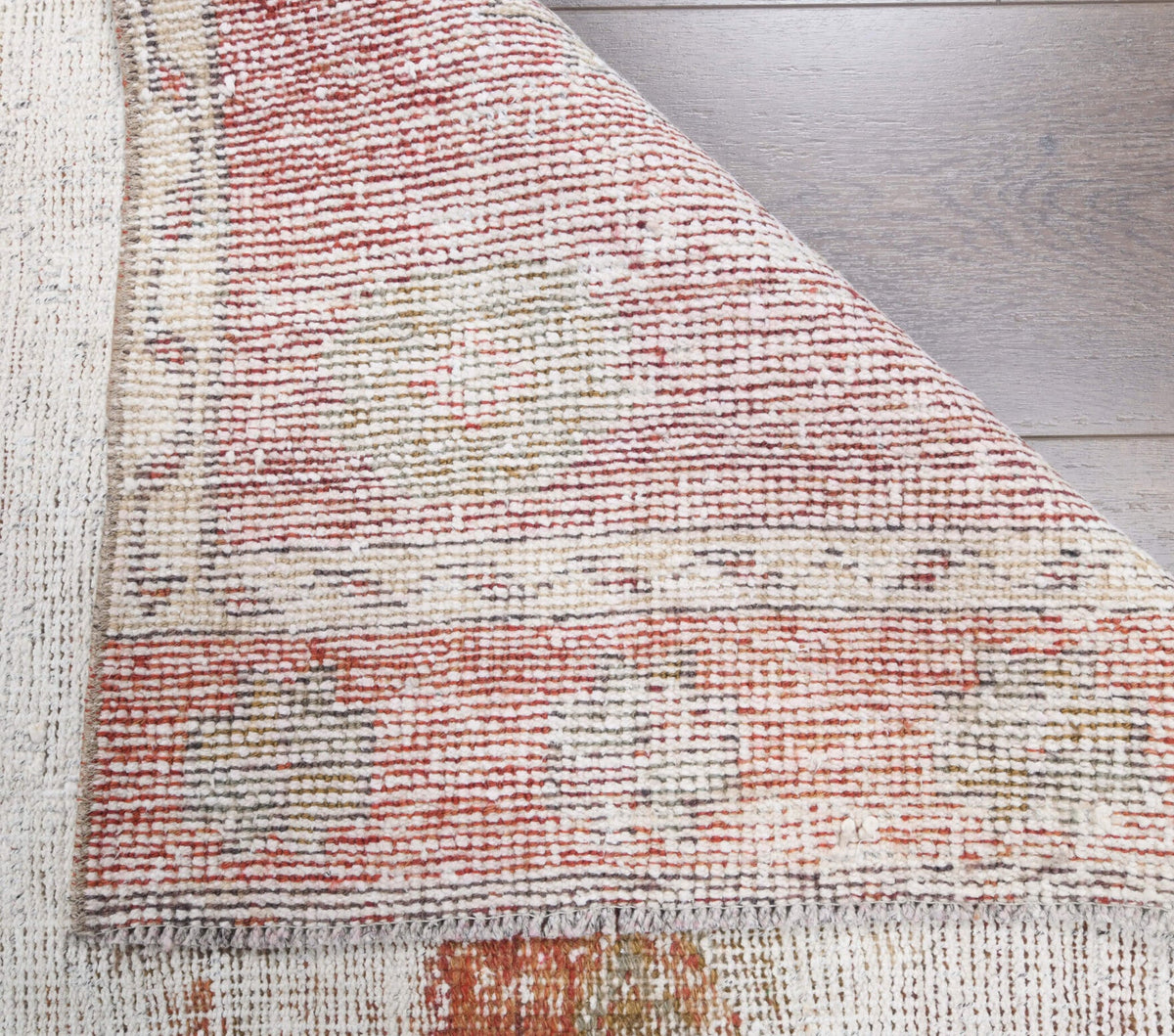 El yapımı vintage yolluk 91x345 cm geometrik desenli yün - mekan görünümü