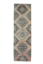 Oushak Ikat Pattern Runner Rug