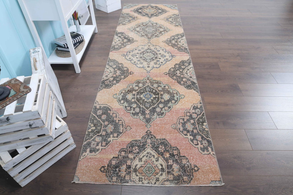 Oushak Ikat Pattern Runner Rug