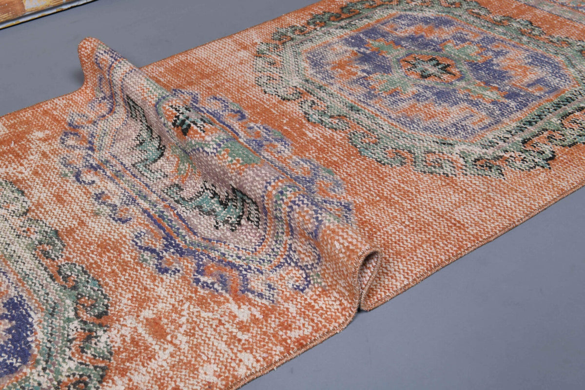 El yapımı vintage yolluk 81x338 cm oryantal desenli yün - mekan görünümü