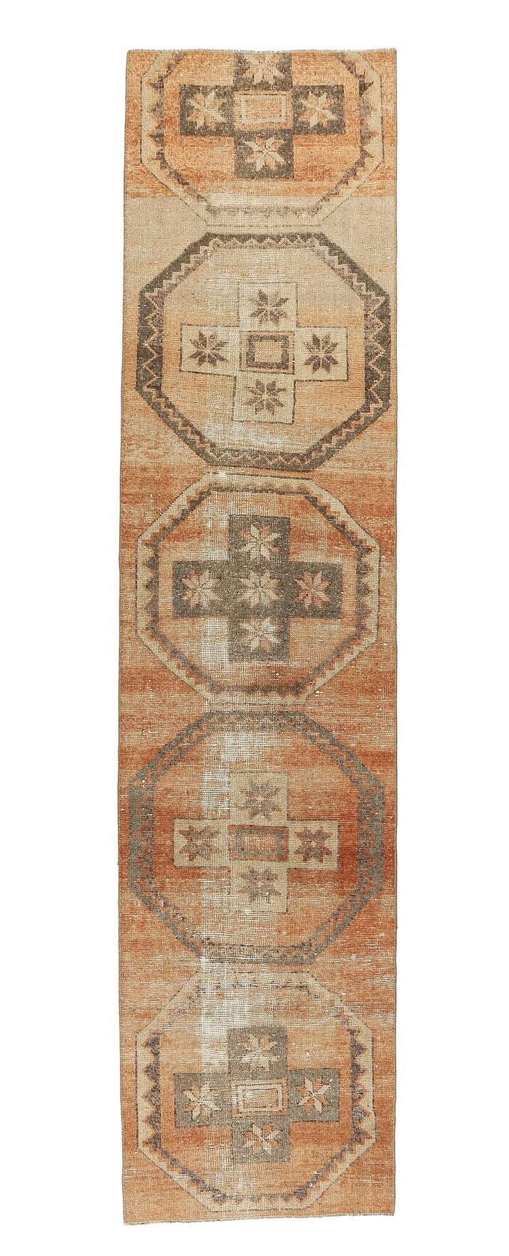 El yapımı vintage yolluk 76x333 cm düz desenli yün - farklı açıdan görünüm