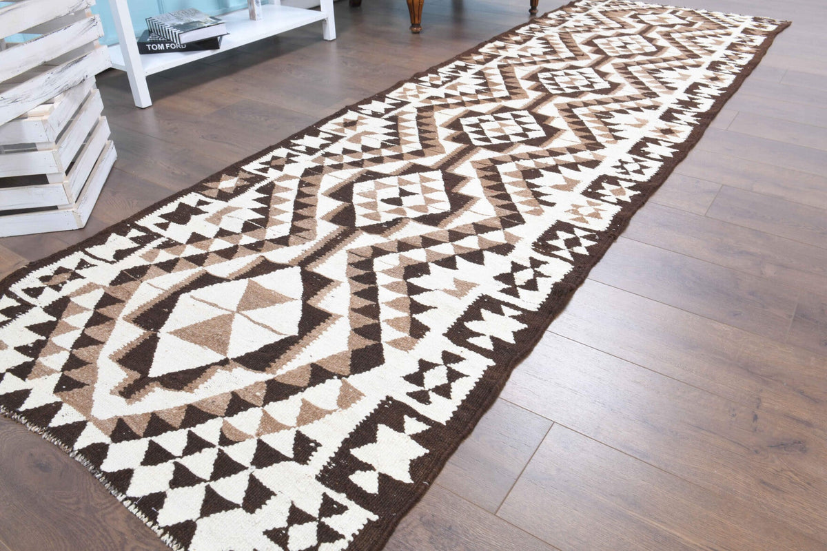 3x11 Wool Vintage Oushak Runner Rug