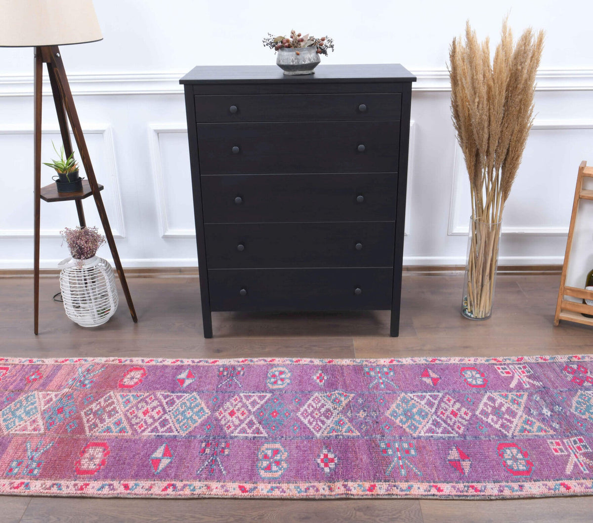 3x11 Hand-Knotted Wool Vintage Kilim Runner Rug