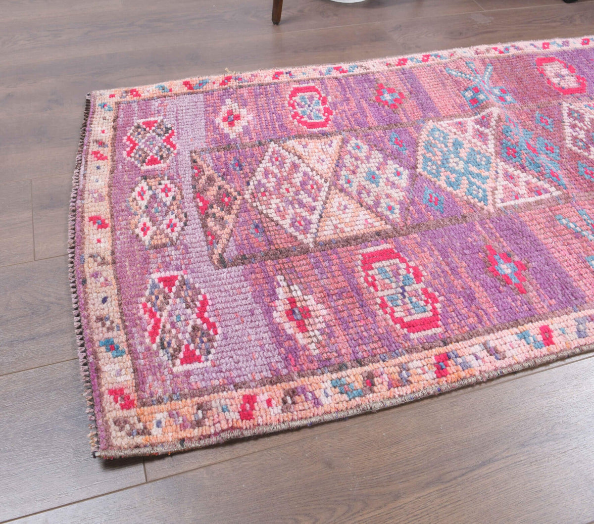3x11 Hand-Knotted Wool Vintage Kilim Runner Rug