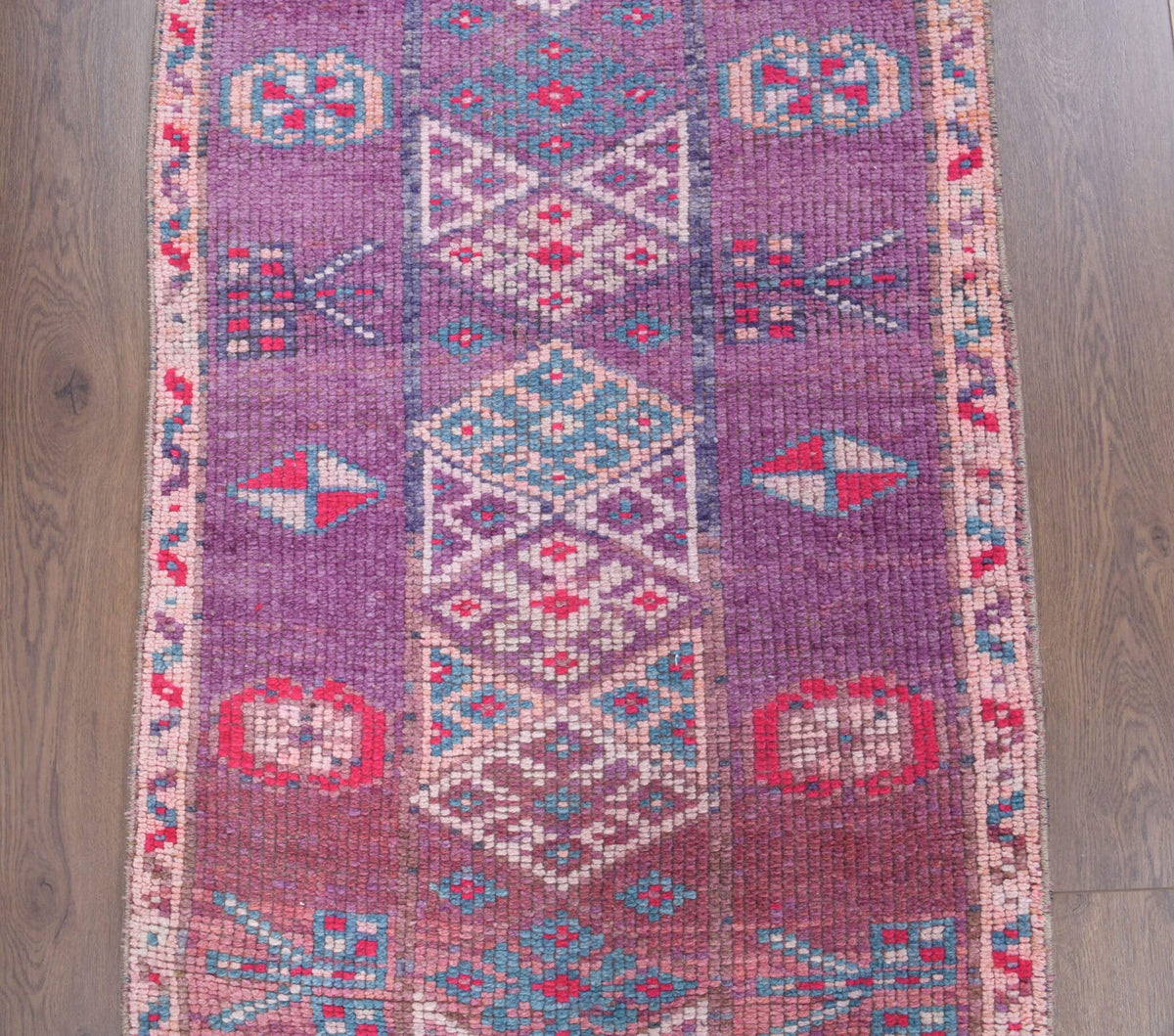 3x11 Hand-Knotted Wool Vintage Kilim Runner Rug