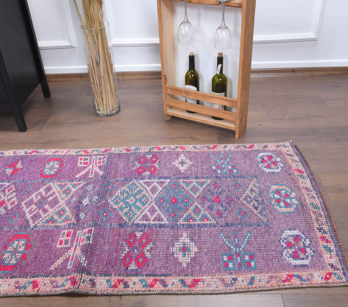 3x11 Hand-Knotted Wool Vintage Kilim Runner Rug