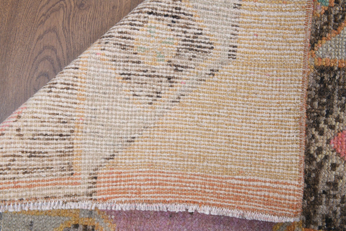 El yapımı vintage yolluk 76x330 cm oryantal desenli yün - açık alan görünümü