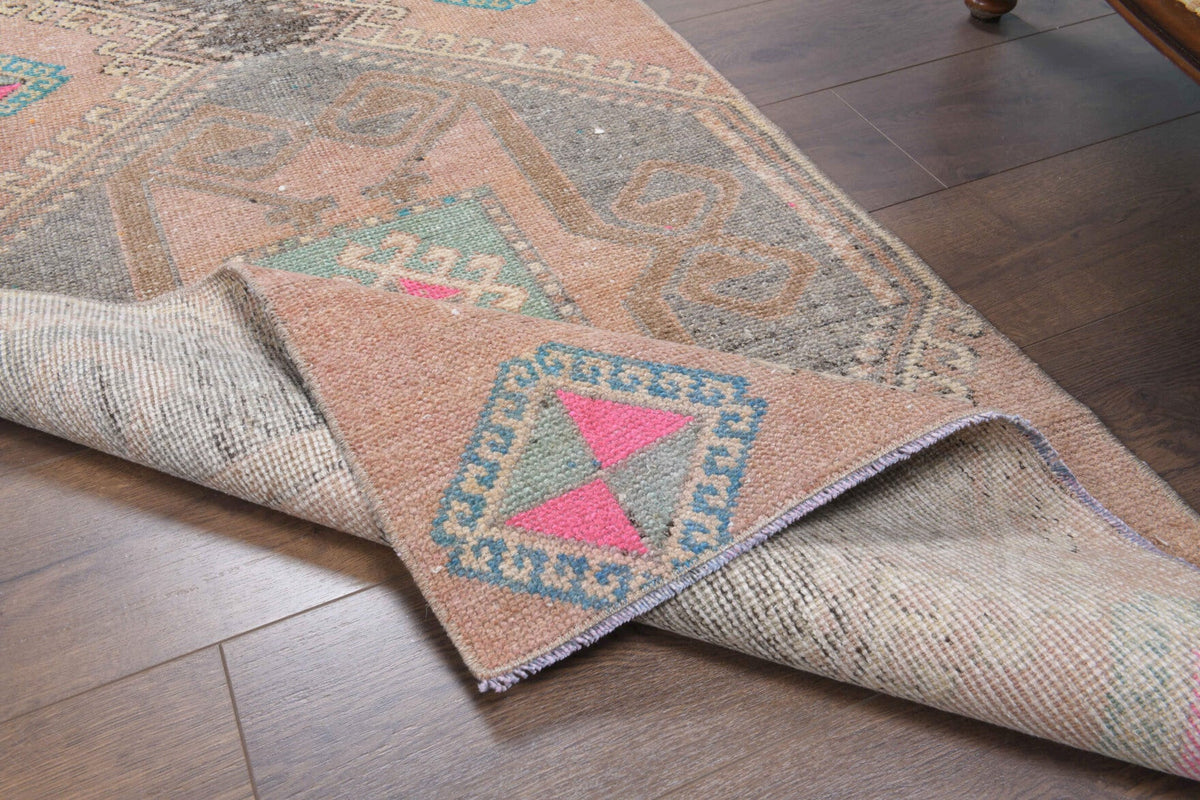 El yapımı vintage yolluk 81x320 cm oryantal desenli yün - farklı açıdan görünüm