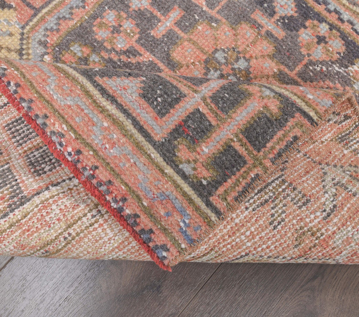 El yapımı vintage yolluk 86x356 cm oryantal desenli yün - mekan görünümü