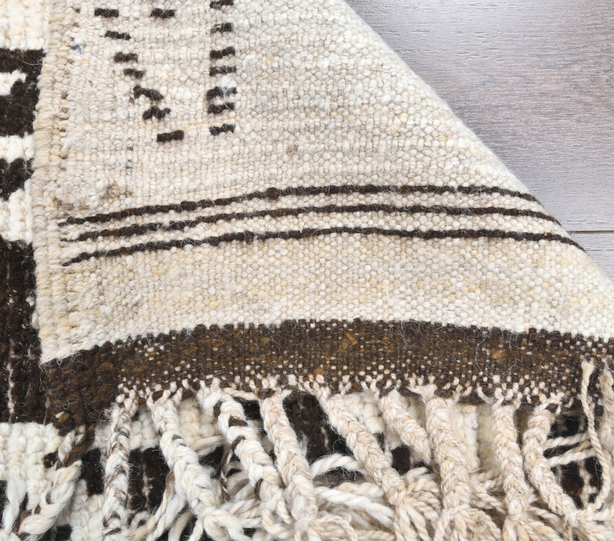 El yapımı vintage yolluk 91x351 cm geometrik desenli yün - mekan görünümü