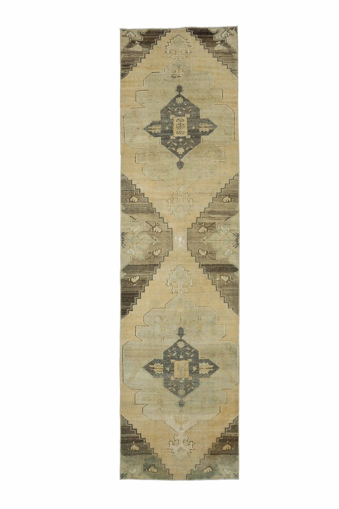 Beige Oushak Runner Rug