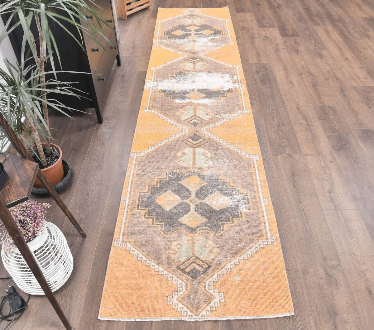Vintage Orange Runner Rug