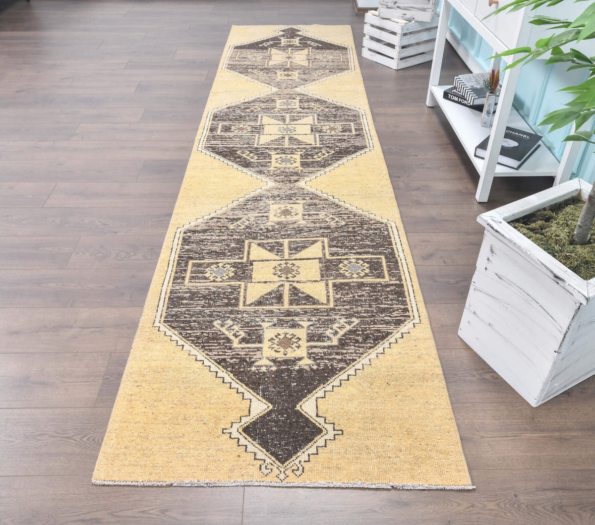 Yellow Vintage Runner Rug