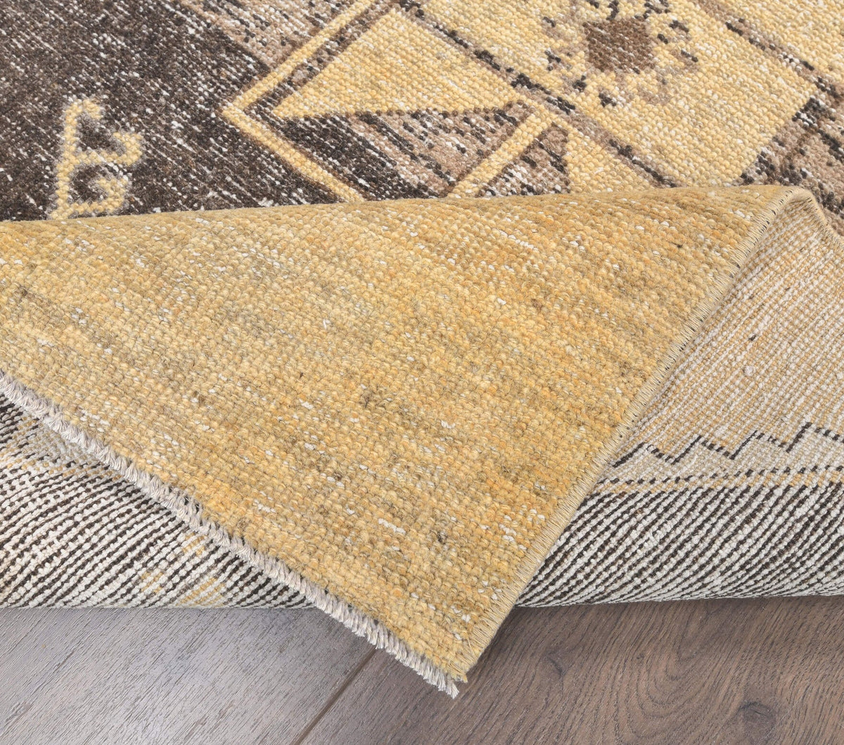 Yellow Vintage Runner Rug