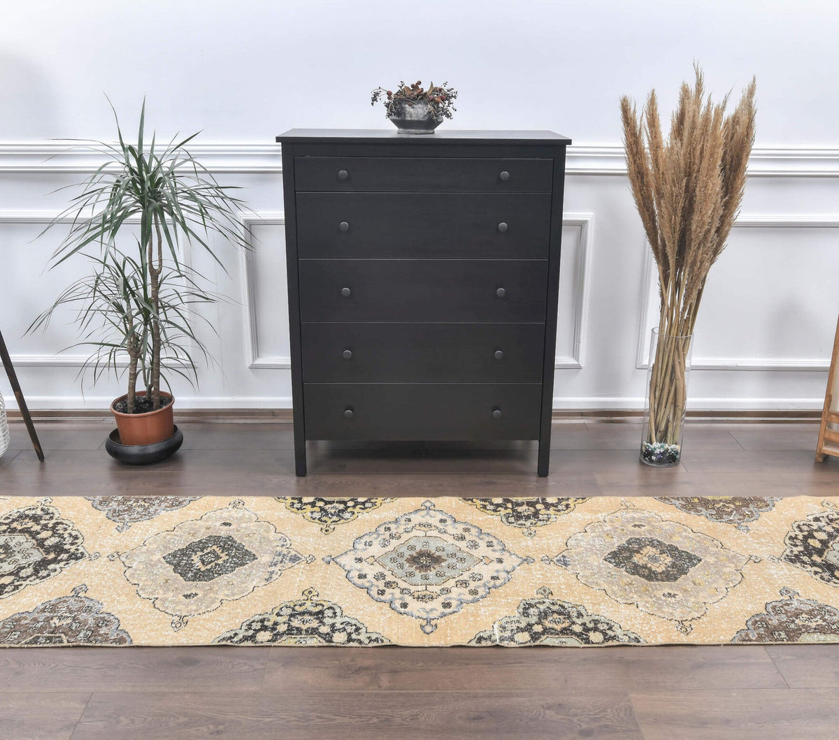 Vintage Oushak Runner Rug - 24319