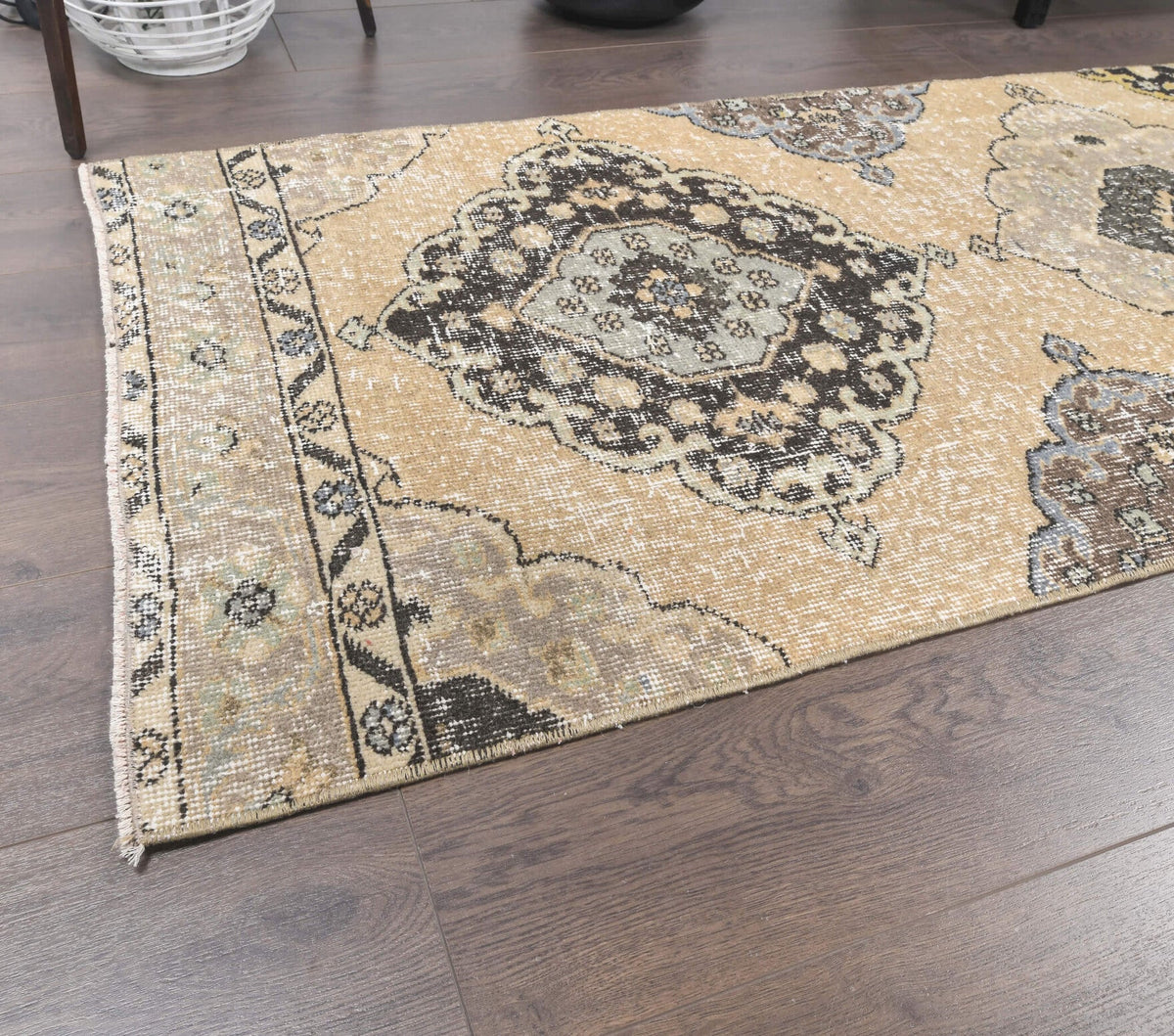 Vintage Oushak Runner Rug - 24319