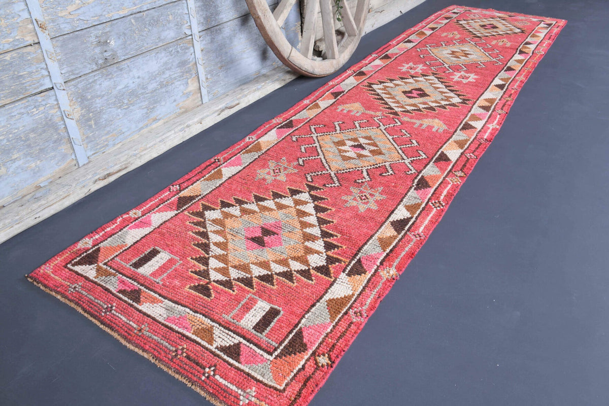 3x12 Wool Vintage Anatolian Runner Rug