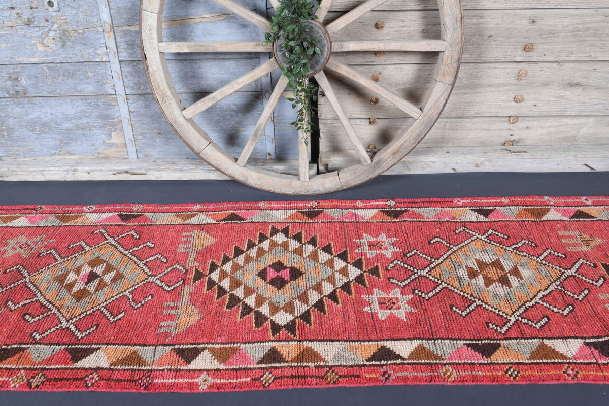 3x12 Wool Vintage Anatolian Runner Rug
