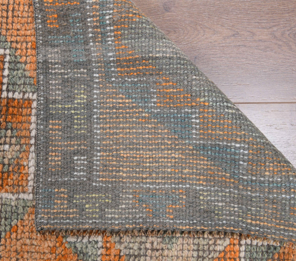 El yapımı vintage yolluk 61x335 cm oryantal desenli yün - desen detayı