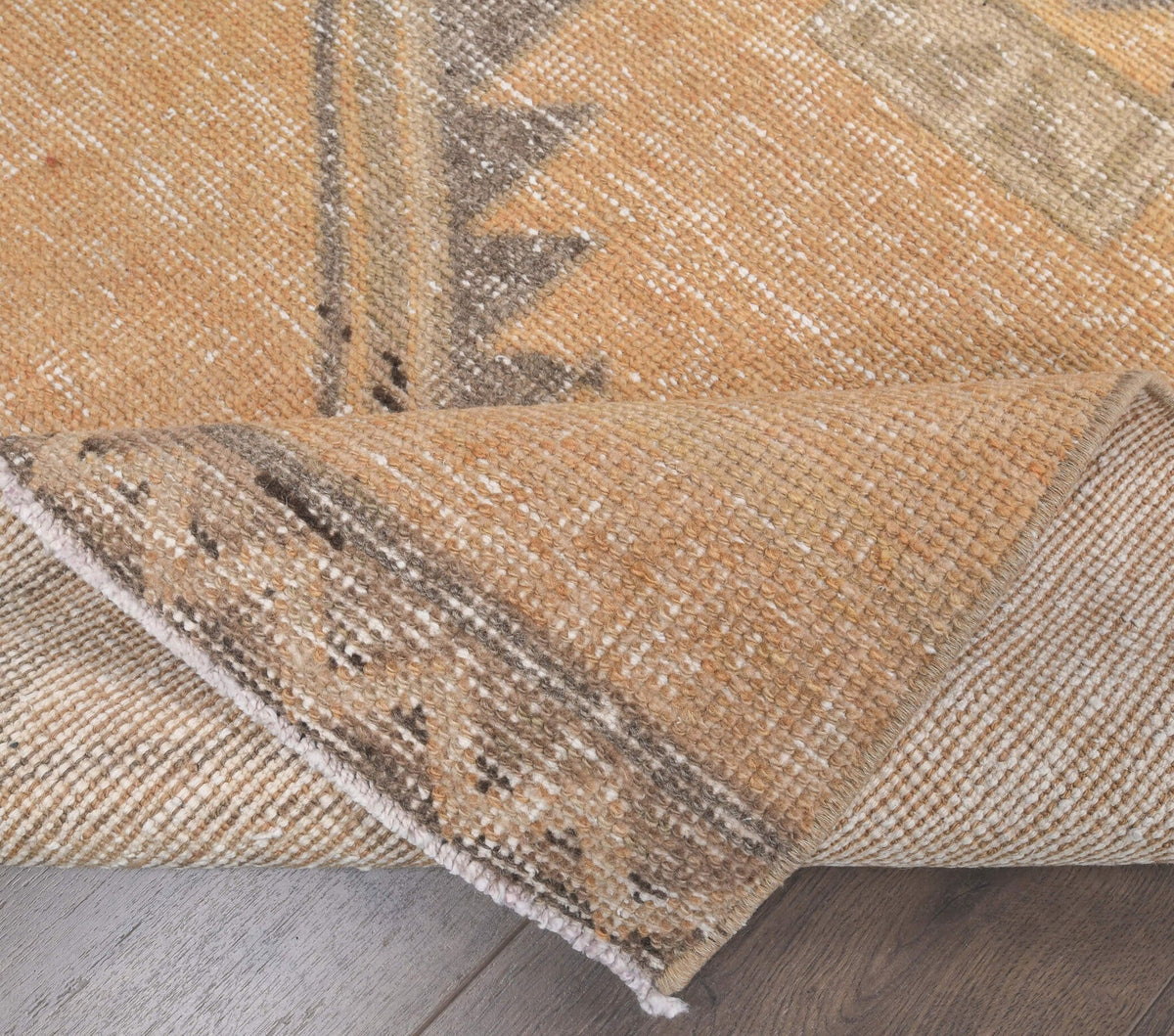 Vintage Pastel Orange Runner Rug