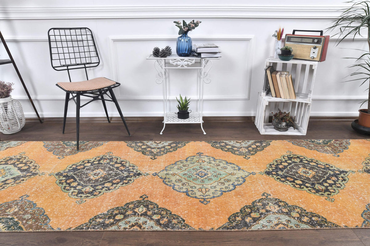 3x13 Vintage Handwoven Oushak Runner