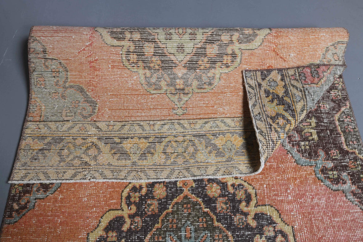 El yapımı vintage yolluk 94x394 cm oryantal desenli yün - mekan görünümü