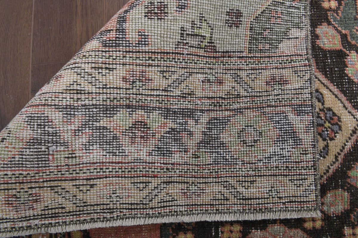 El yapımı vintage yolluk 91x386 cm oryantal desenli yün - mekan görünümü