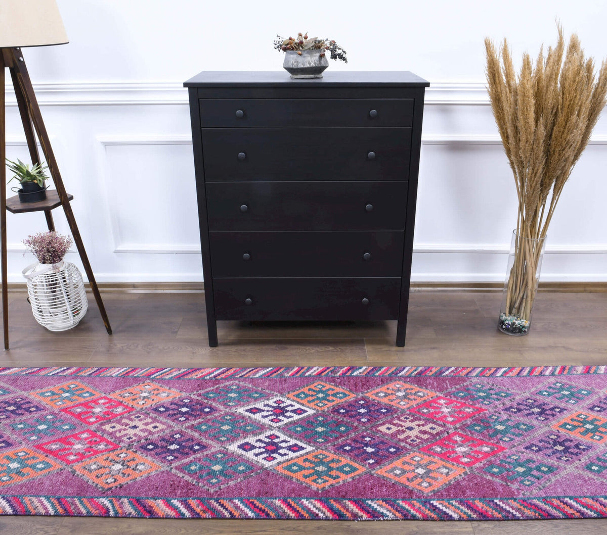 Vintage Hand-Knotted Anatolian Runner Rug