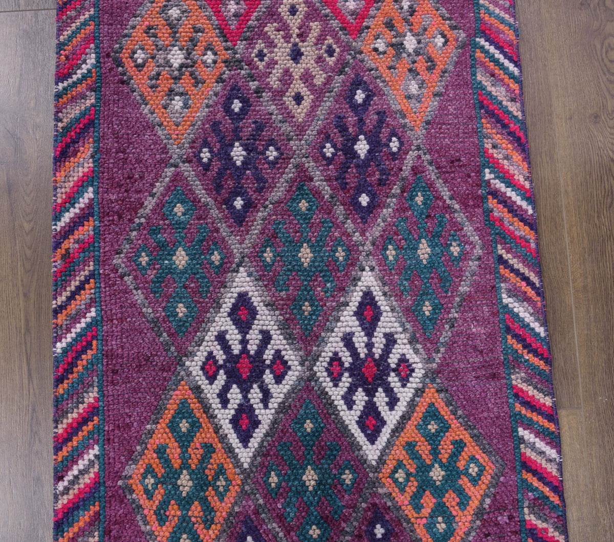 Vintage Hand-Knotted Anatolian Runner Rug