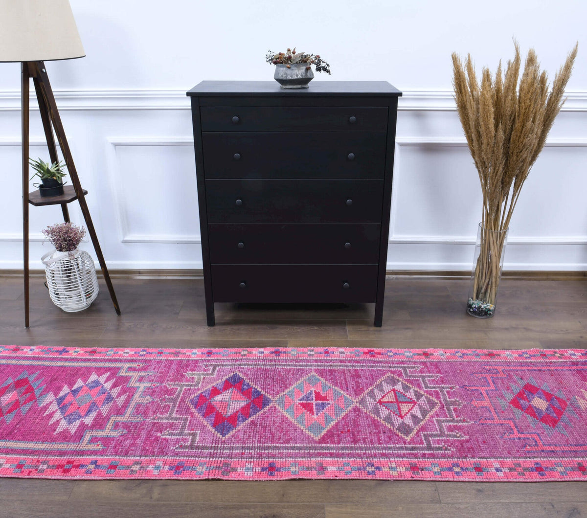 Vintage Hand-Knotted Anatolian Runner Rug