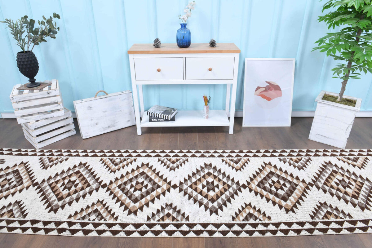 3x13 Wool Vintage Runner Rug