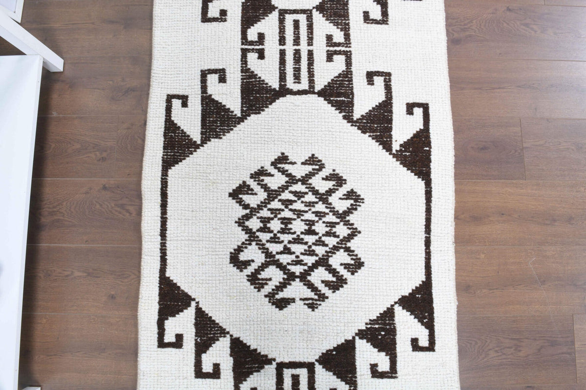 3x13 Wool Vintage Oushak Runner Rug