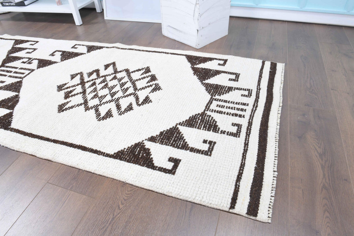 3x13 Wool Vintage Oushak Runner Rug