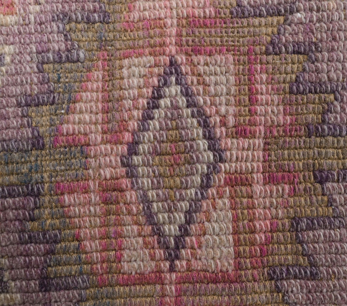 El yapımı vintage yolluk 79x411 cm geometrik desenli yün - desen detayı