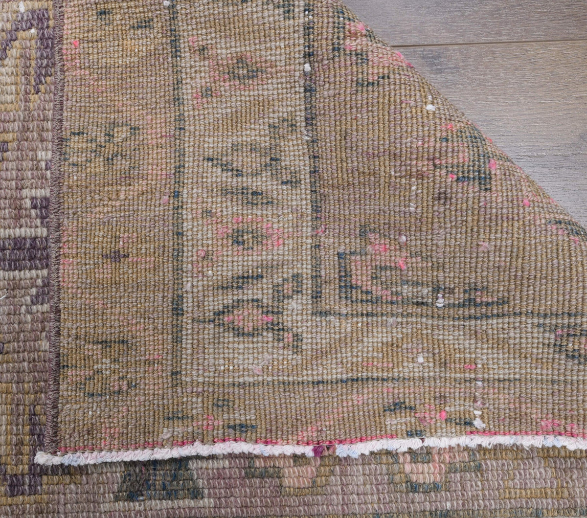 El yapımı vintage yolluk 79x411 cm geometrik desenli yün - mekan görünümü