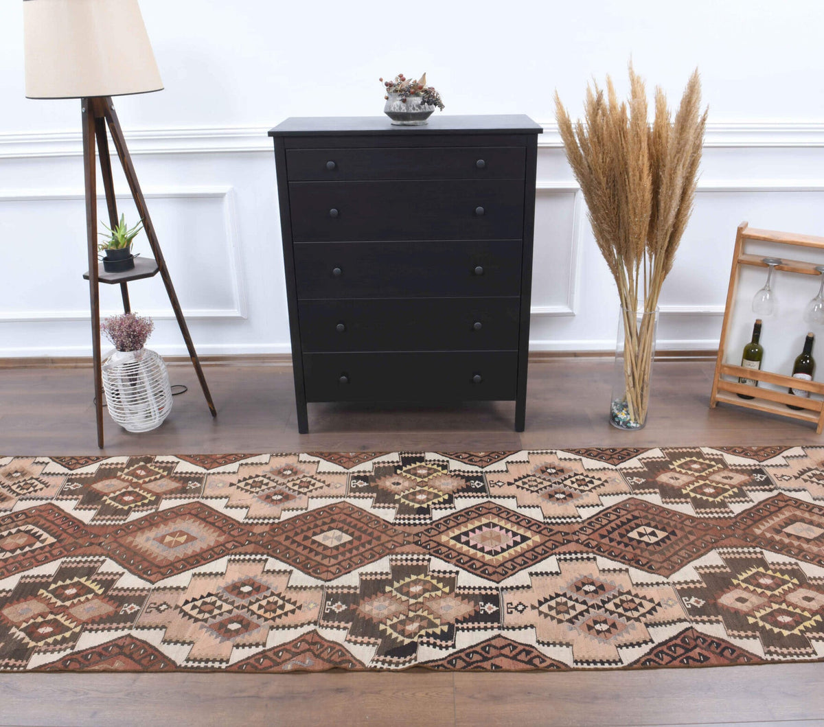 3x14 Wool Vintage Anatolian Runner Rug